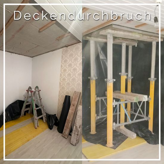 Deckendurchbruch, Treppenöffnung, Treppenloch, Deckenöffnung