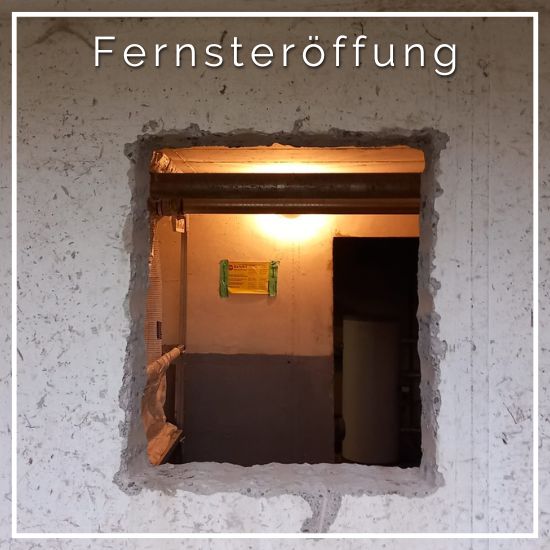 Fenstererweiterung, Fensteröffnung, Fensterdurchbruch