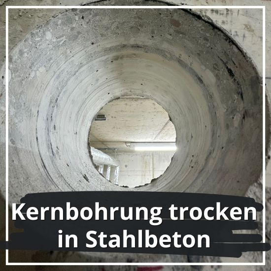 Kernbohrung trocken Trockenkernbohrung Beton Stahlbeton 4
