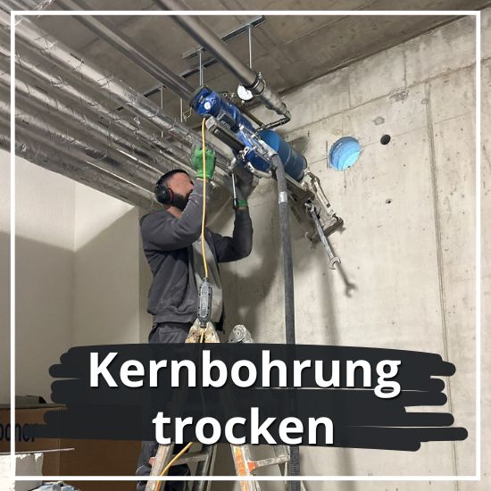 Kernbohrung trocken Trockenkernbohrung Beton Stahlbeton Mauerwerk 1