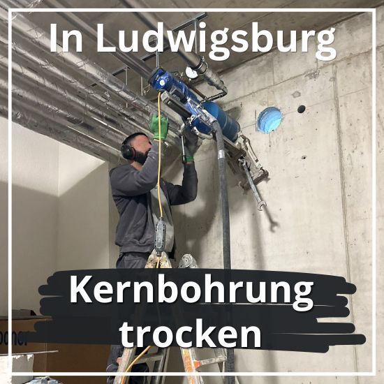 Kernbohrung trocken Trockenkernbohrung Beton Stahlbeton Mauerwerk Ludwigsburg